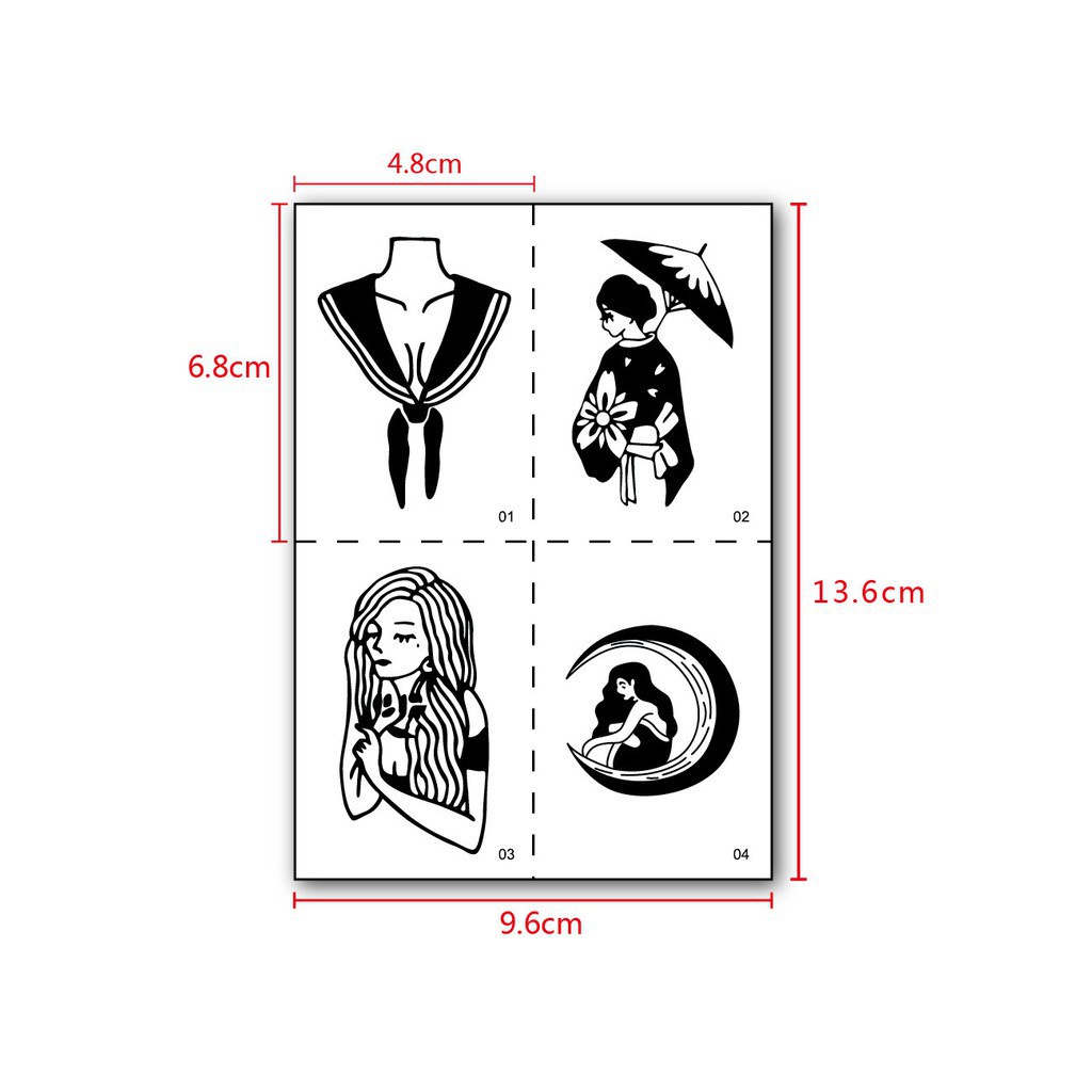 Hình xăm dán tạm thời chống thấm nước thời trang sành điệu cho nam và nữ