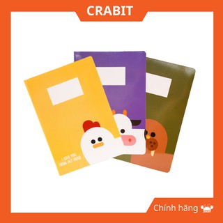 Combo 12 vở kẻ ngang Crabit Animal 80 trang Chính Hãng Crabit