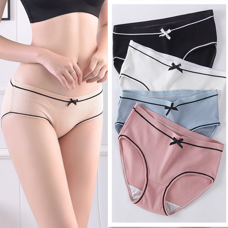 Quần Lót Cotton Không Đường May Kháng Khuẩn Thoáng Khí Cho Nữ