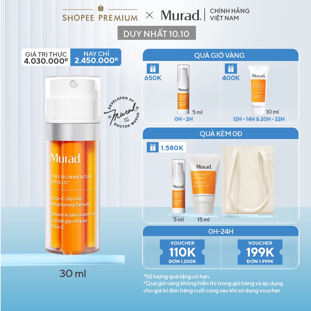 Tinh chất sáng da MURAD Vita-C Glycolic Brightening Serum 30ml
