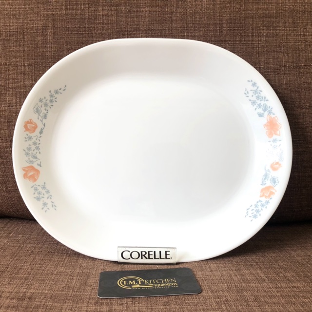 Dĩa Oval Thủy Tinh Mỹ 32cm Corelle Apricot Grove 611