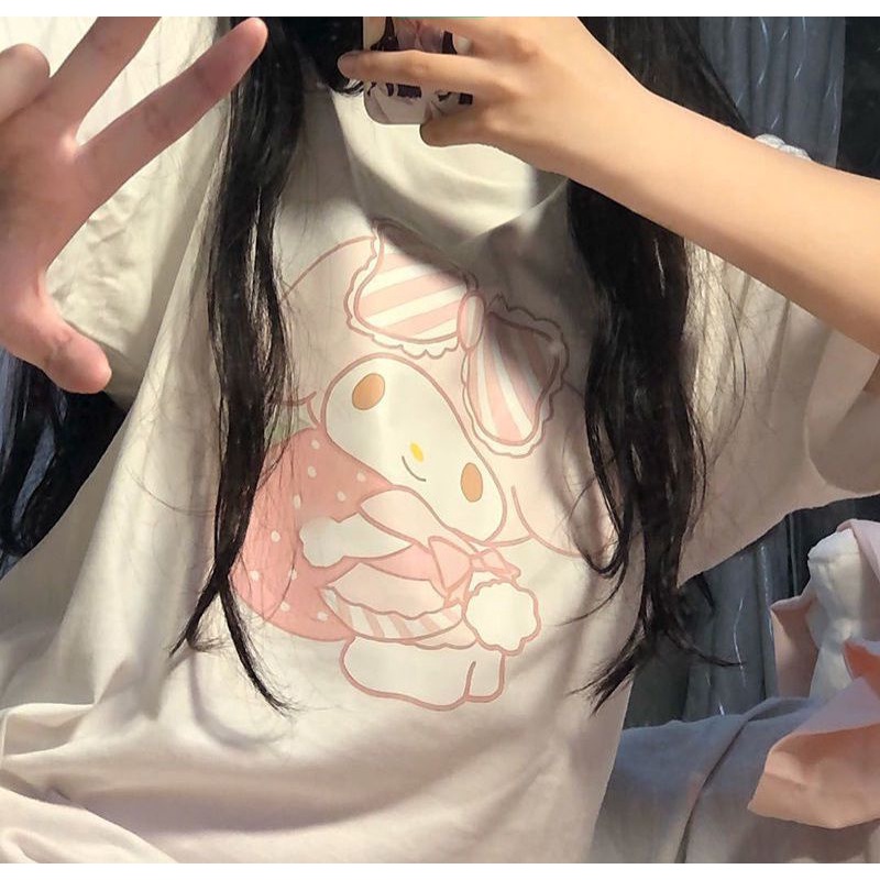 Bộ đồ ngủ quần đùi và áo màu hồng Sanrio My Melody 🧸