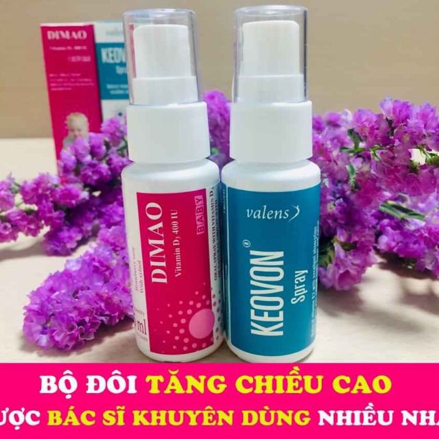 Combo Dimao D3,Keovon Vitamin K2.Giúp Hấp Thụ Canxi,Phát Triển Chiều Cao Cho Bé