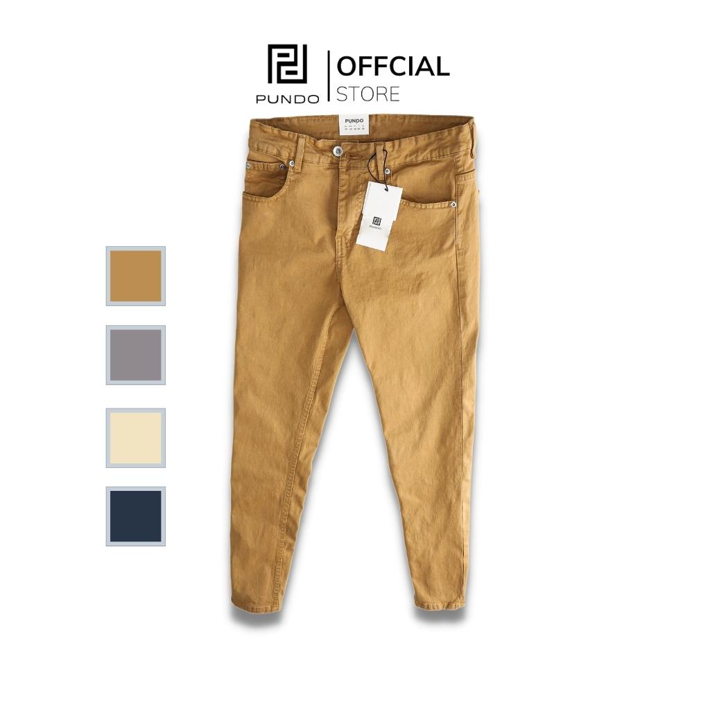 Quần jean nam dài 4 màu dễ phối chất cotton jean co giãn nhẹ PUNDO QJPD01