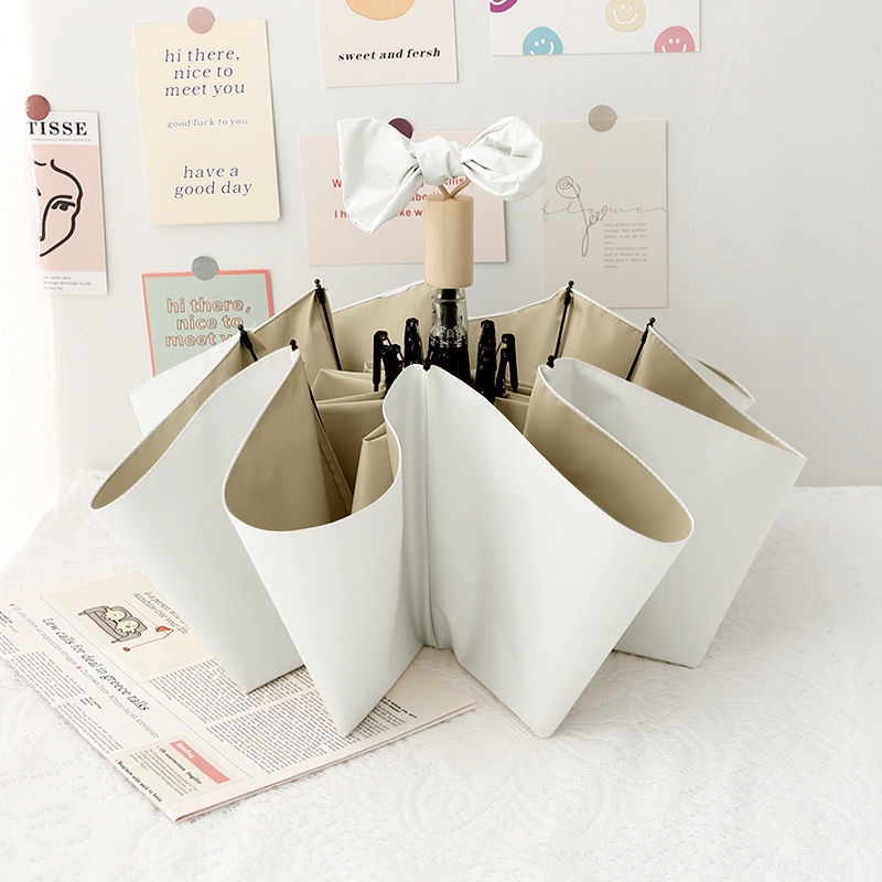 Ô chống nắng, chống tia cực tím, ô che nắng có giá trị cao, ô gấp cho nữ, ô che nắng và mưa, keo màu đơn giản phong cách instagram