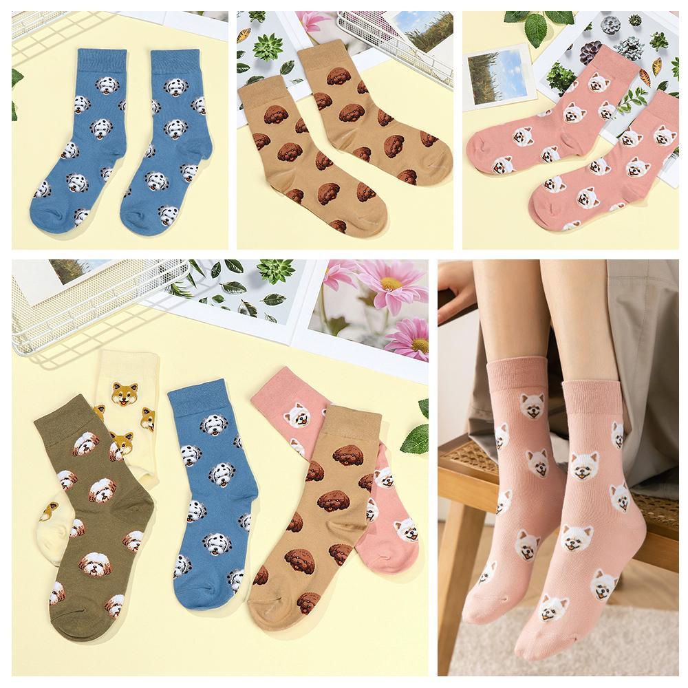 Vớ Cổ Trung Họa Tiết Sáng Tạo Dễ Thương Thời Trang