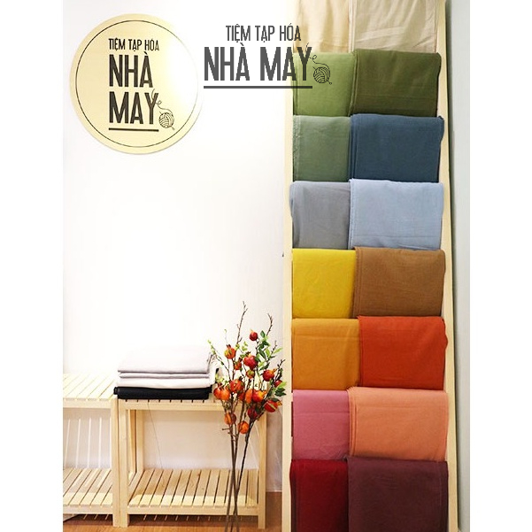 Vải linen bột Tiệm tạp hóa nhà may khổ 1m4 đủ màu