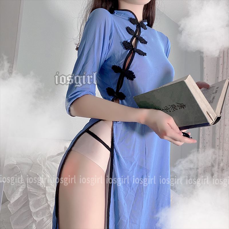 Set đồ ngủ kiểu sườn xám Trung Hoa quyến rũ cho nữ