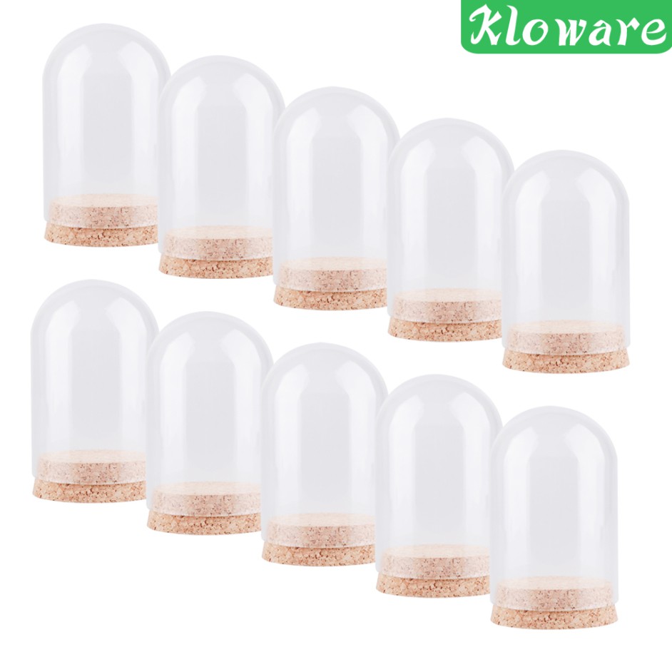 Bộ 10 Phụ Kiện Trang Trí Hình Bán Cầu Thủy Tinh