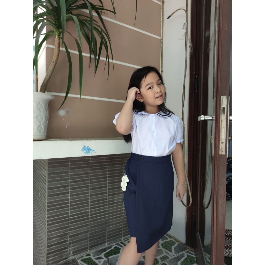Chân váy học sinh - Quần học sinh giả váy cấp 1,2  - chất kaki lụa - Danangsale