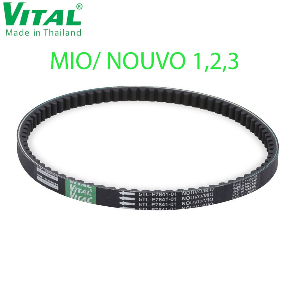 Dây curoa MIO, NOUVO 1, 2, 3 hiệu VITAL - Dây curoa VITAL chính hãng, hàng Thái Lan chất lượng cao