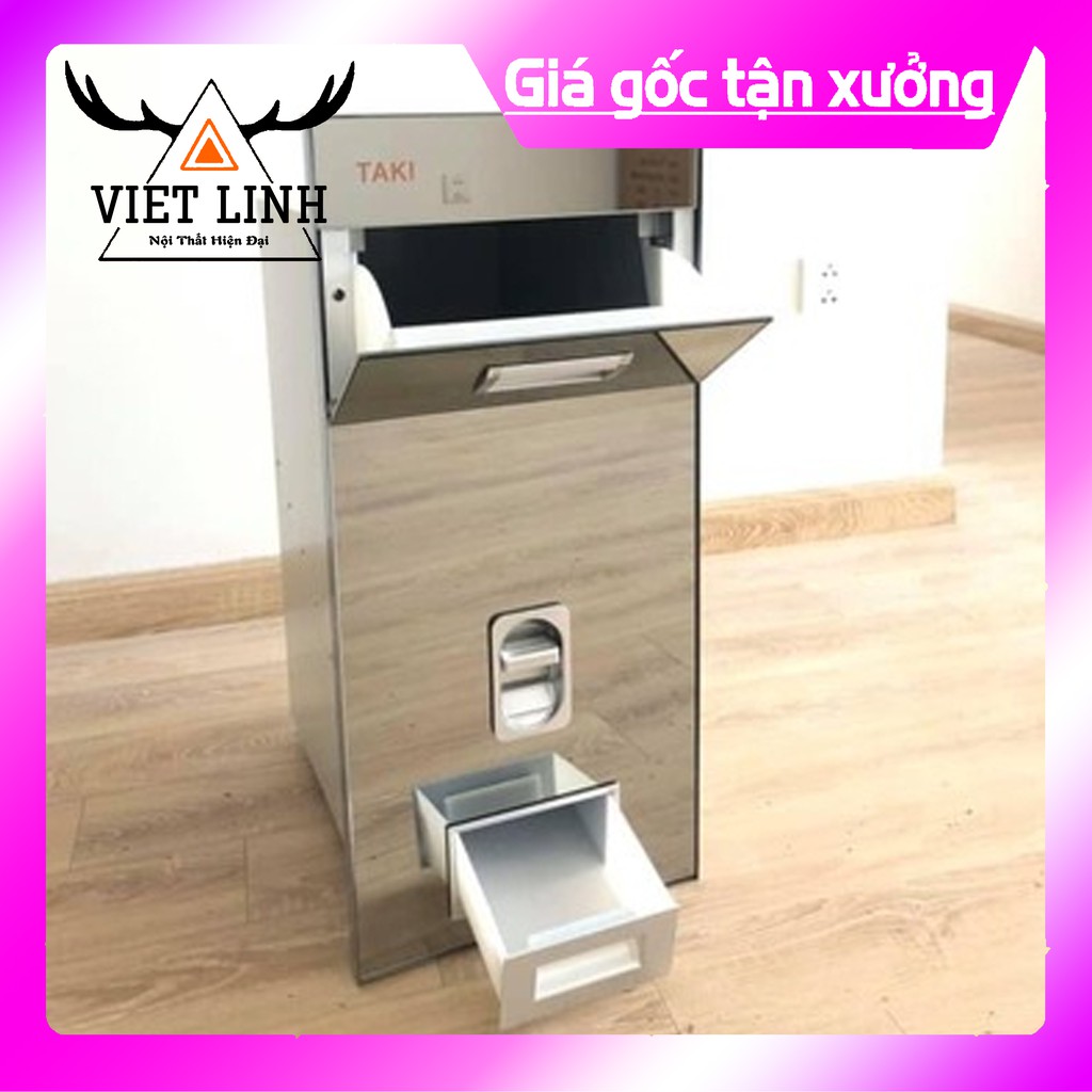 [CHÍNH HÃNG] Thùng Gạo Mặt Gương Cường Lực Cao Cấp Hiển Thị Điện Tử