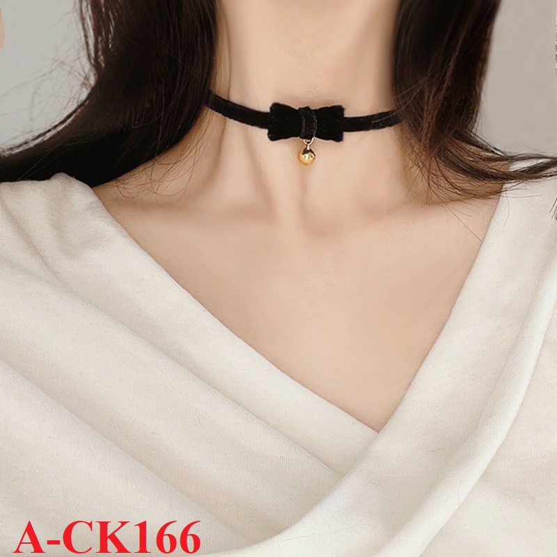 Choker 2022 nhung kiểu nơ xinh A-CK166-167
