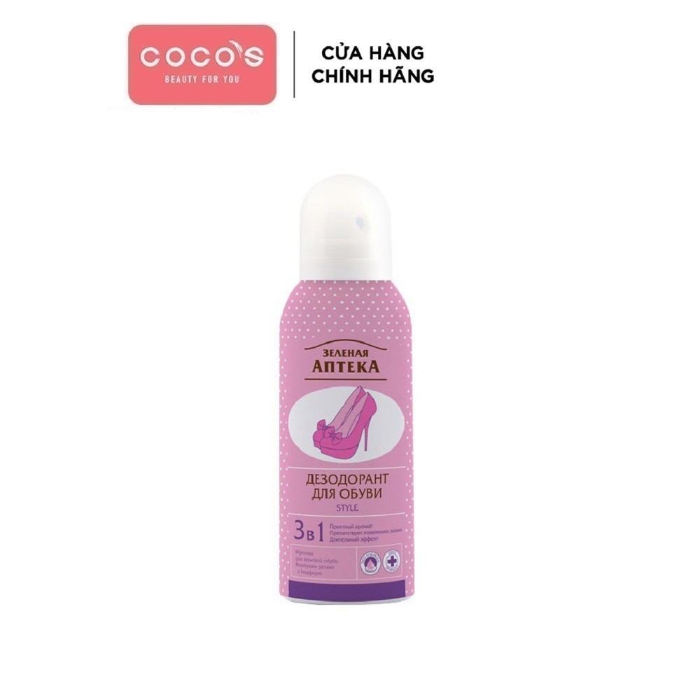 [Mã COSCOCOT4 -8% đơn 250K] Xịt khử mùi giày cho cả nam và nữ Zelenaya Apteka 150ml