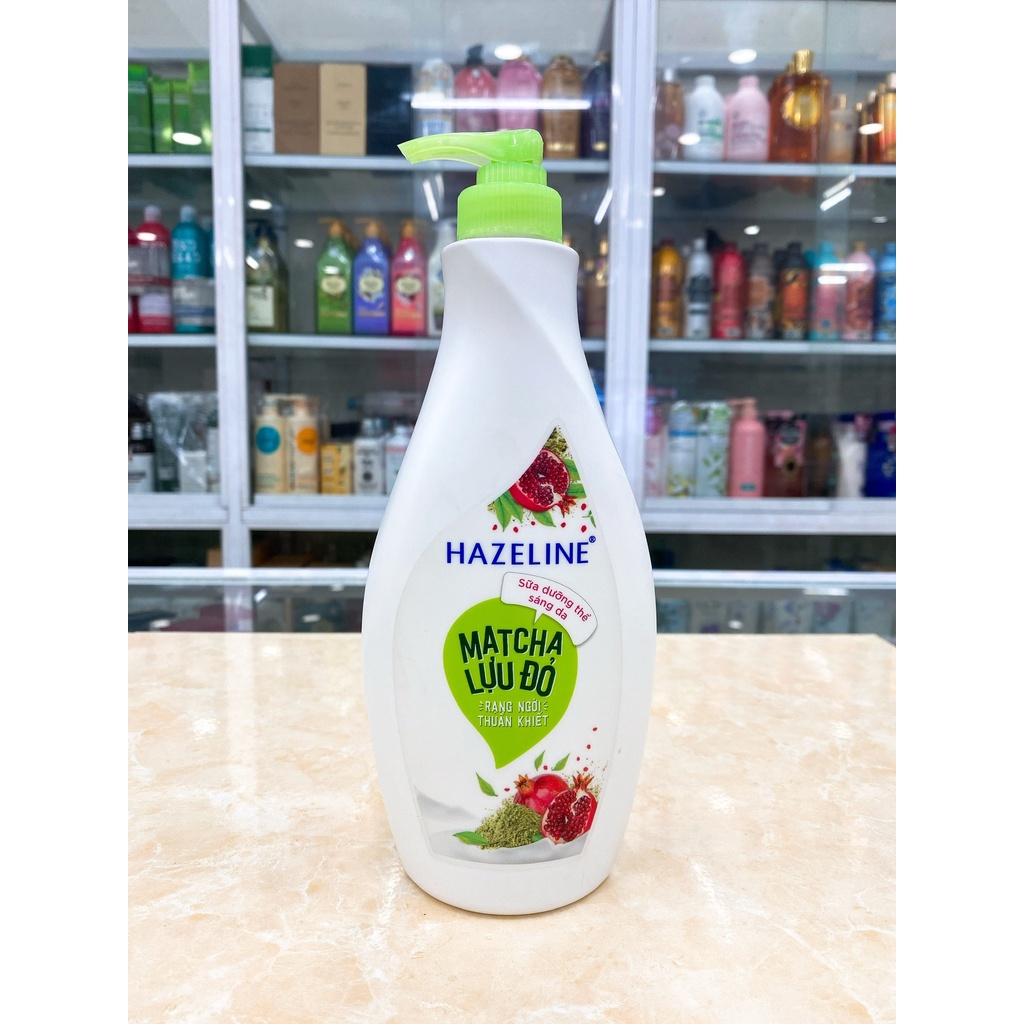 (370ml) Sữa Dưỡng Thể Ẩm Mịn Trắng Da Hazeline Matcha Và Lựu Đỏ Chính Hãng Mẫu Mới