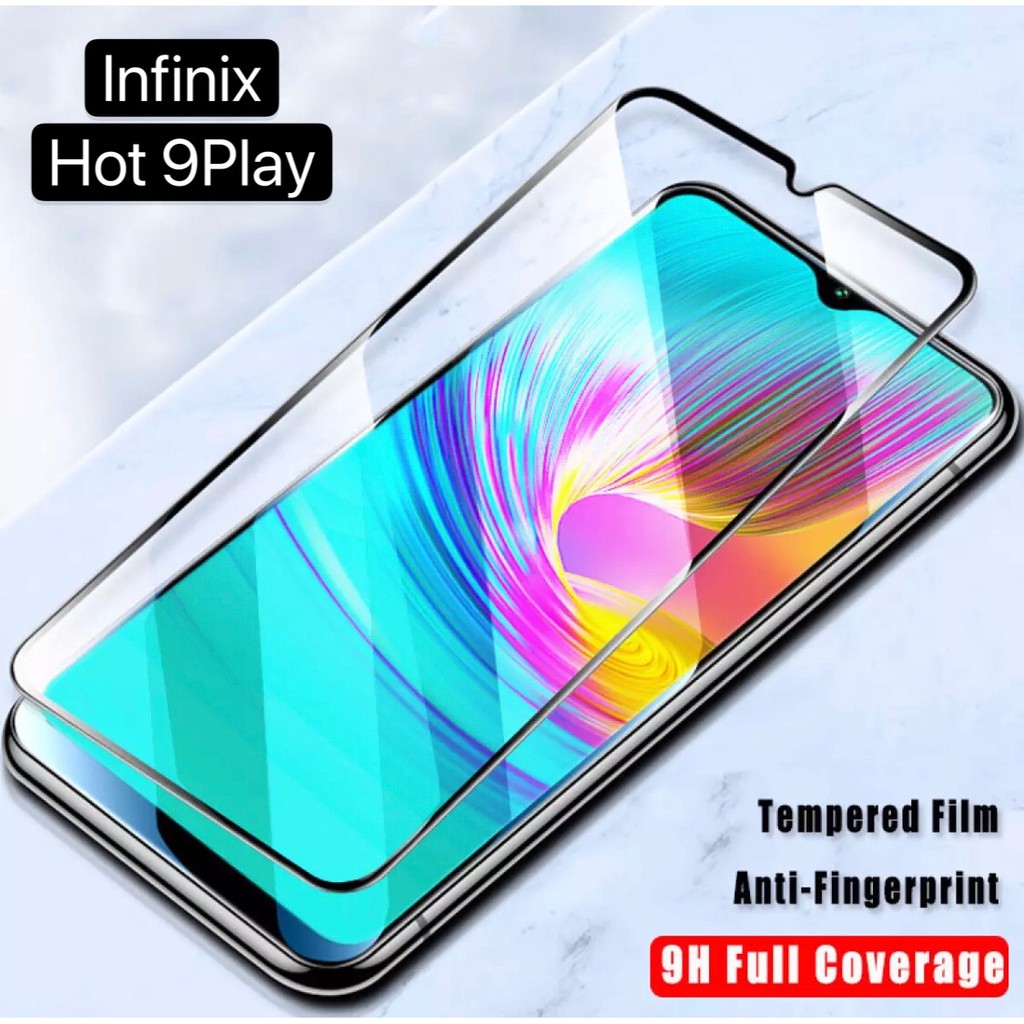 Phim kính toàn màn hình F Infinix Hot 9play Tempered 9play Chống sốc (Gửi từ Thái Lan)