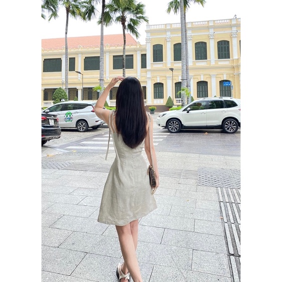 LALA DRESS - Đầm Linen Cao Cấp 2 Túi