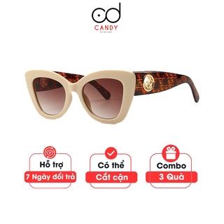 Kính mát mắt mèo thời trang chống tia uv400 0327 - tiệm kính candy