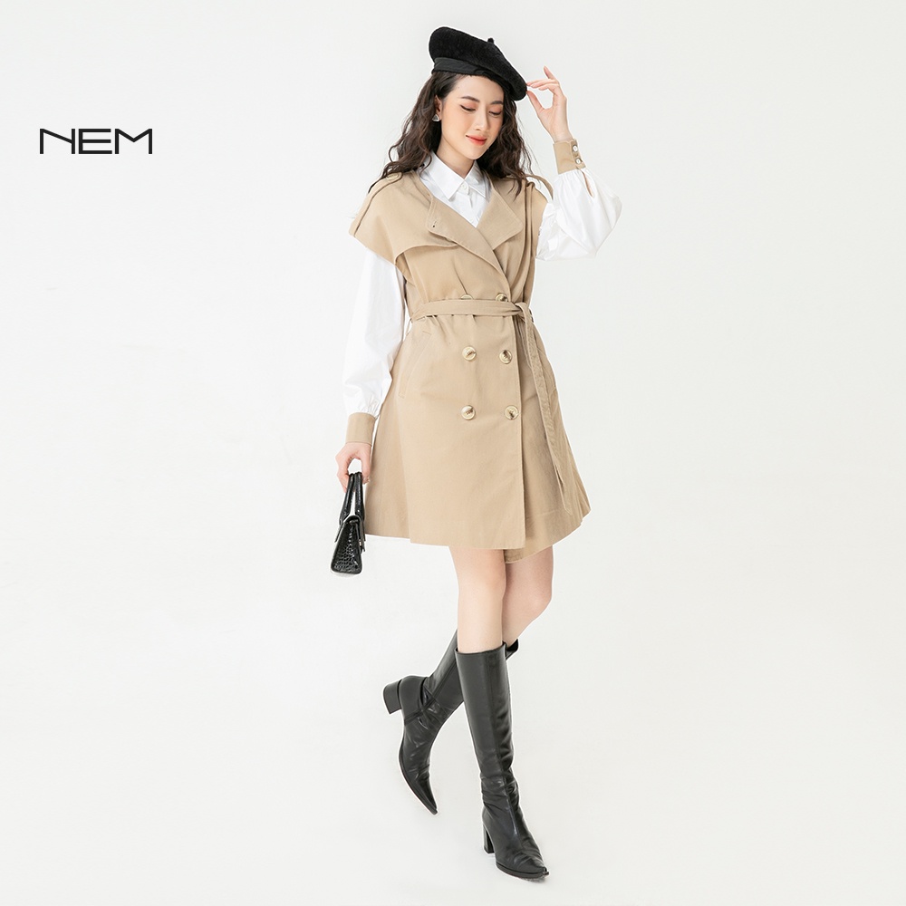 Đầm Gile nữ thiết kế NEM Fashion D10742  (phía ngoài, chưa bao gồm sơ mi phía trong)