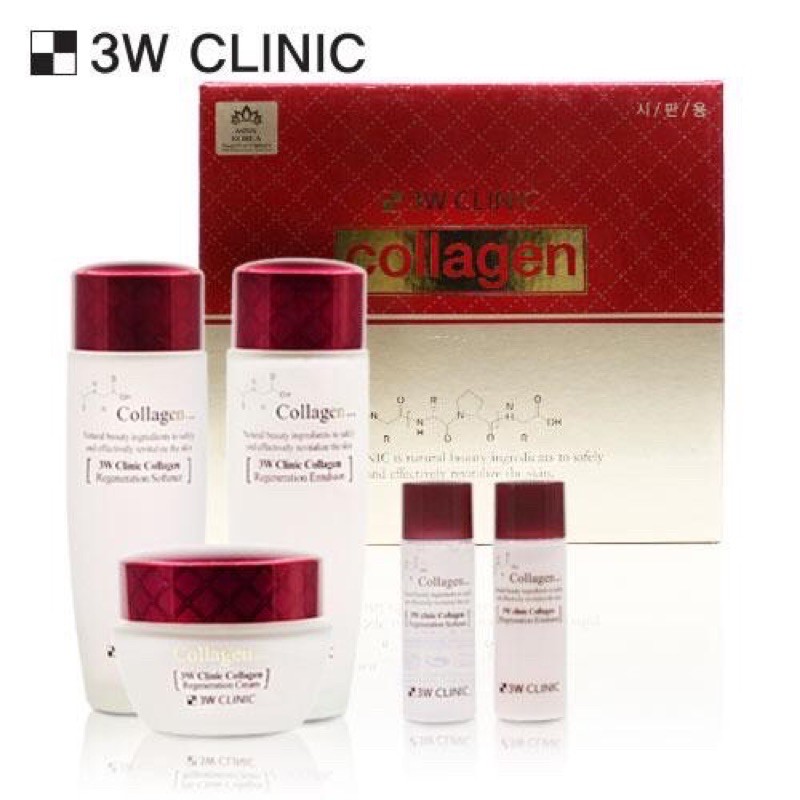 Bộ dưỡng da săn chắc chống lão hóa collagen 3W Clinic- 3WCLINIC Collagen Skin Care 5 Items Set | BigBuy360 - bigbuy360.vn