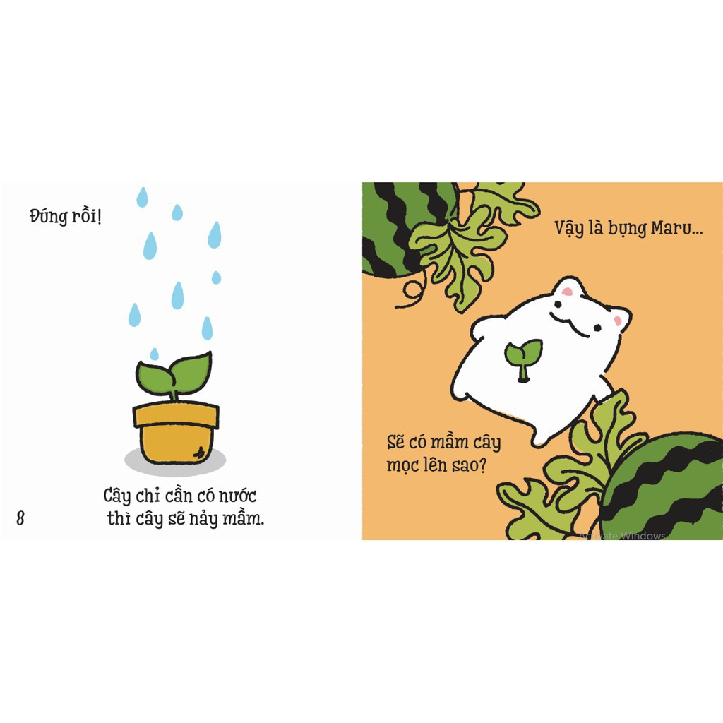 Sách Ehon - Maru và hạt dưa - Ehon Nhật Bản dành cho bé từ 2 - 8 tuổi