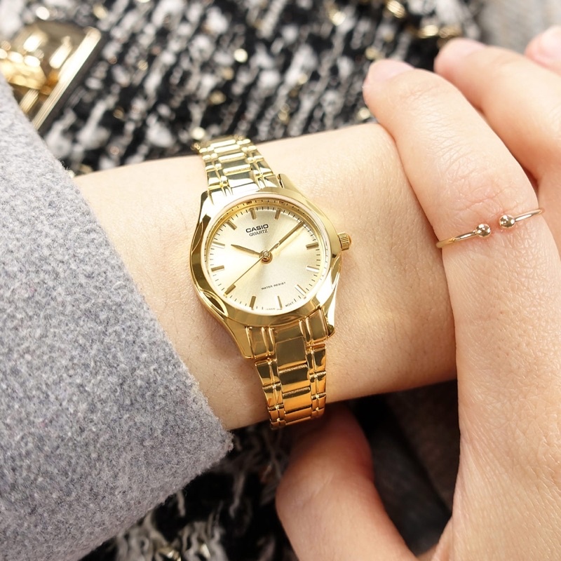 Đồng Hồ Casio Nữ LTP-1275G-9ADF dây kim loại thép không gỉ