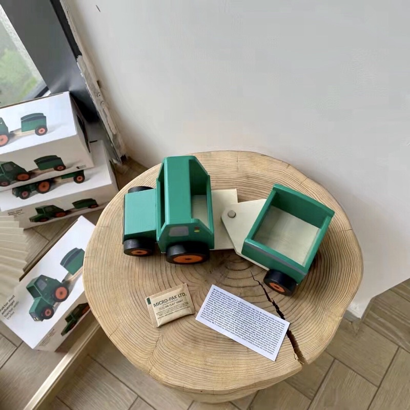 Xe ô tô đầu kéo gỗ xuất dư Nga cho bé 23x11cm, đồ chơi an toàn cho bé, lắp ghép