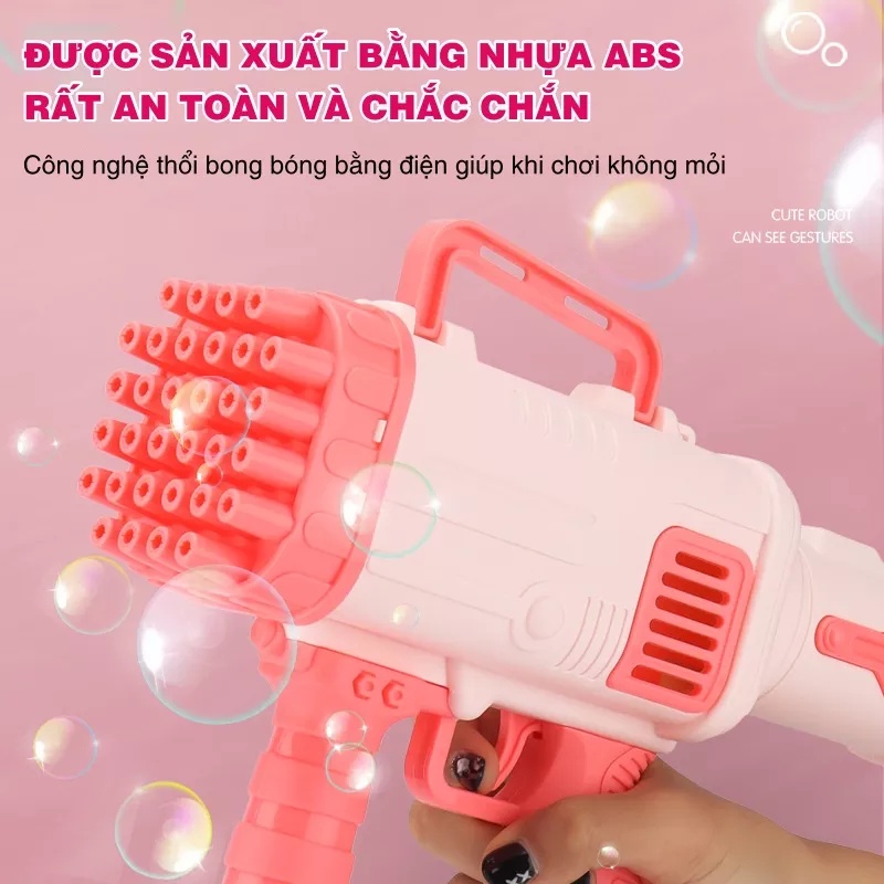Đồ chơi máy bắn bong bóng xà phòng cỡ lớn 32 nòng cho bé (1511SBB)