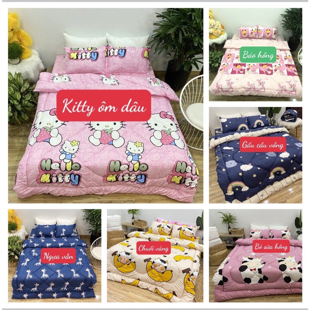 Ga Trải Giường 1M2X1M9,ga bọc đệm có chọn mẫu-MẪU HEO ĐỎ