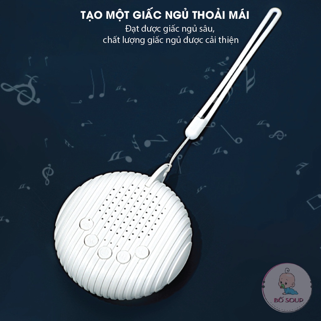 Máy Nghe Tiếng Ồn Trắng (máy white noise tạo tiếng ru giúp bé ngủ ngon, sâu giấc) Shop Bố Soup