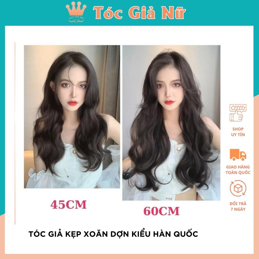 Tóc giả nữ / Free ship 99k / Tóc giả kẹp xoăn dợn 60cm, HQ230