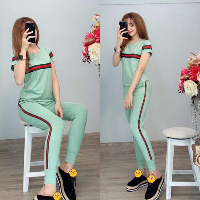 Đồ bộ nữ vải cotton Thiêu sọc áo quần mềm mại thoáng mát không xù không chùn | BigBuy360 - bigbuy360.vn