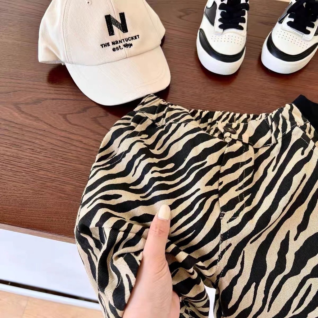 Hàng Mới Về Quần Short Cotton Họa Tiết Ngựa Vằn Phong Cách Hàn Quốc Thời Trang Mùa Hè Cho Bé 0503