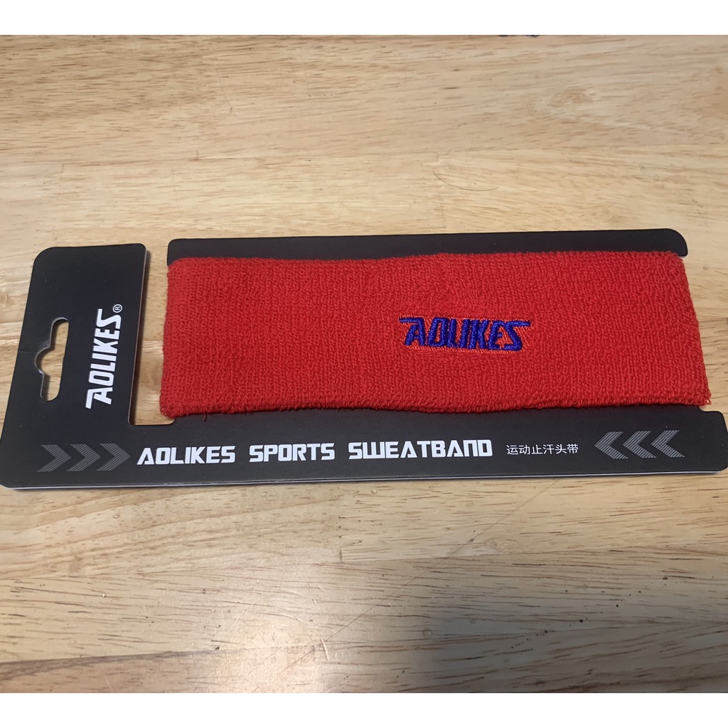 Băng đô băng trán thể thao AOLIKES A-2108 thấm mồ hôi cotton thoáng khí sport sweatband - loại bản to