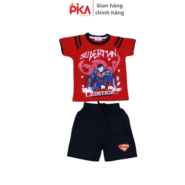 Bộ siêu nhân - bé trai - Pika kids chất liệu cotton mềm mịn bộ quần áo trẻ em