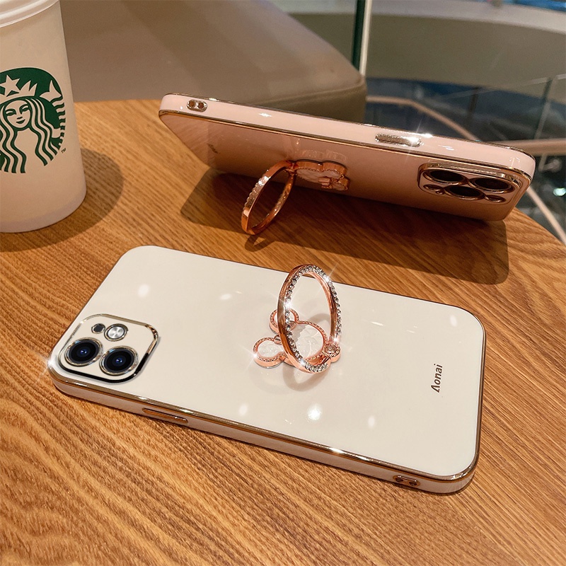 Disney Ốp Điện Thoại Hình Chuột Mickey Minnie 3D Cho iPhone 6 + 6s + 7 + 8 + xs max xr 11 pro max 12 pro max 13 pro max 14 + 14 pro max