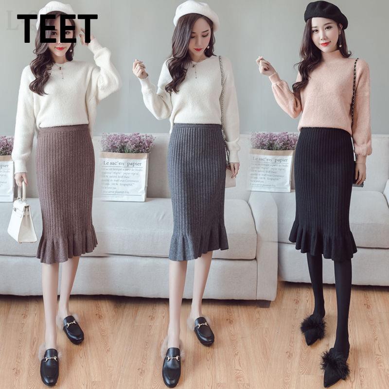 Chân Váy Len Đuôi Cá Lưng Cao Xinh Xắn Dành Cho Nữ | BigBuy360 - bigbuy360.vn