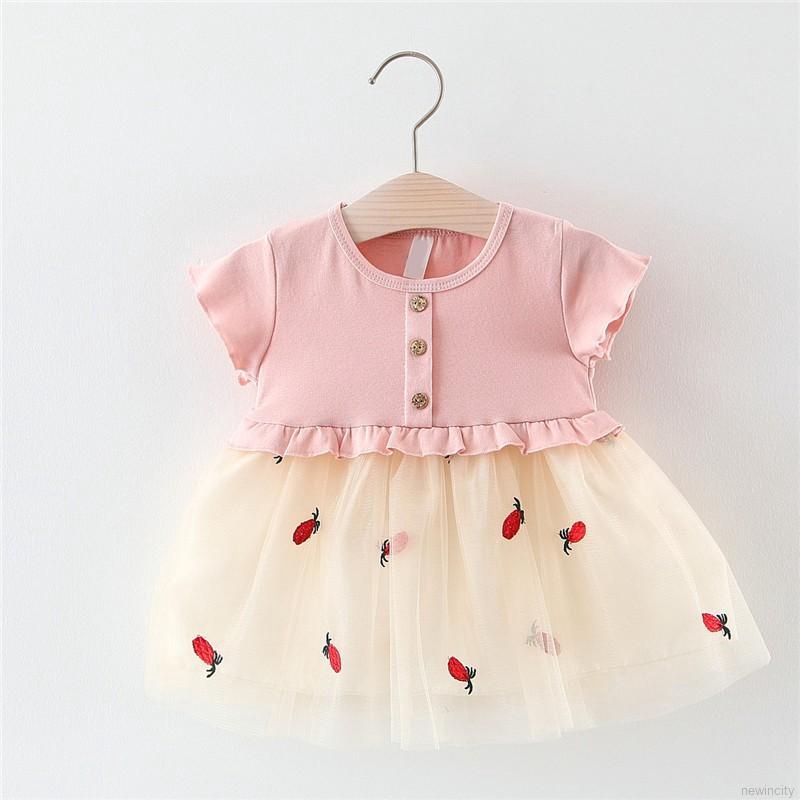 Đầm công chúa tay ngắn xinh xắn dành cho bé gái