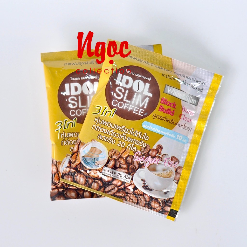 Combo 2 hộp cà phê Idol Slim Coffee Thái Lan (Mỗi hộp 10gói x 15g)