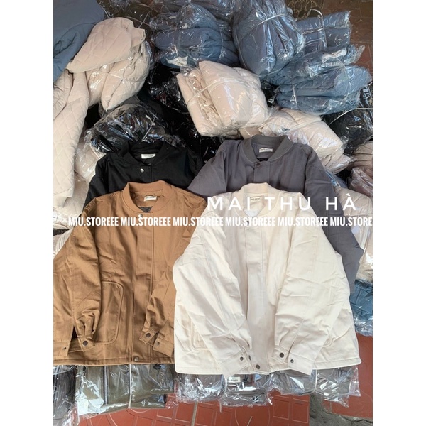 [ẢNH THẬT] ÁO KHOÁC BOMBER KAKI TRƠN TÚI HỘP TRẦN BÔNG