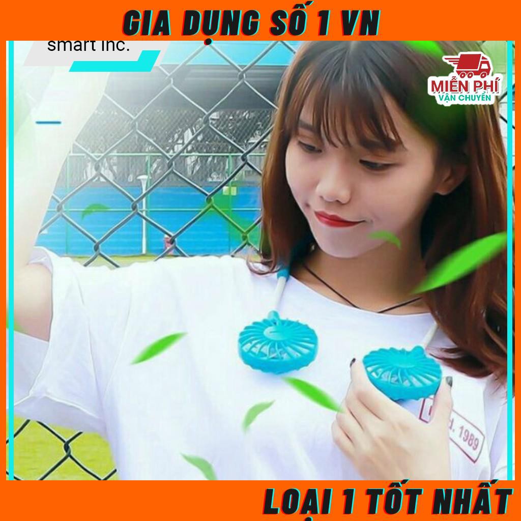 Quạt Đôi Mini Cầm Tay Đeo Cổ Gió Siêu Mát Có Tích Điện Usb Quạt Treo Cổ Để Bàn Tiện Lợi Đi Học Đi Làm Du Lịch Ngoài Trời | BigBuy360 - bigbuy360.vn
