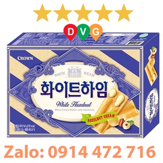 Bánh Quế Crown White Heim (White Hazelnuts) Hộp142 Gram - Nhập Khẩu Hàn Quốc