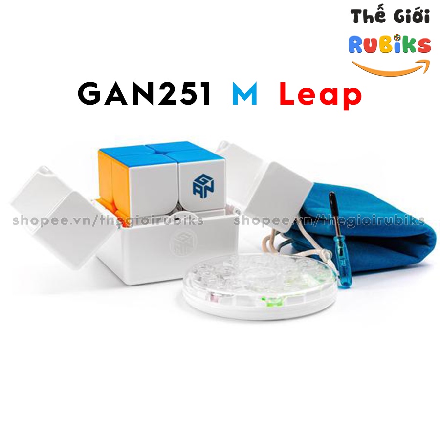 MỚI 2021 GAN 251 M Pro / Leap / Air . Rubik 2x2 GAN251 M Pro Leap Có Nam Châm Cao Cấp Hãng GAN CUBE.