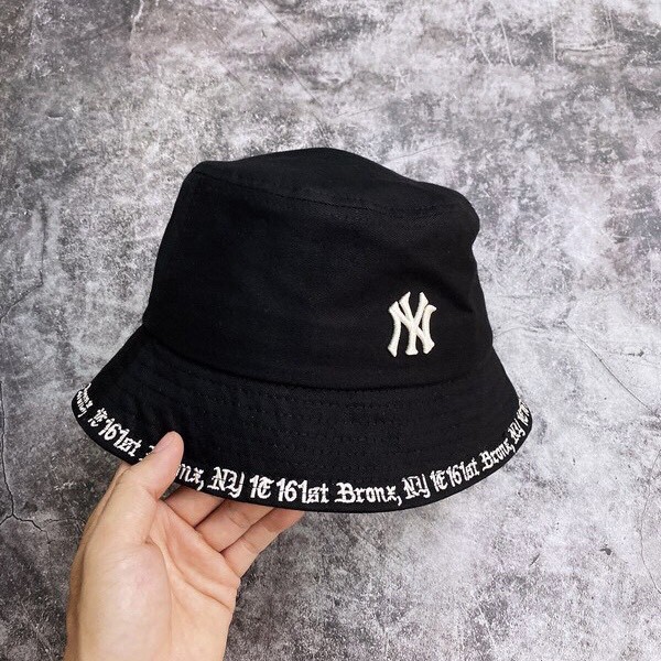 ⚡️ Mũ Bucket M.L.B NY Yankees Bucket Hat - Black XUẤT DƯ FULL TEM TAG