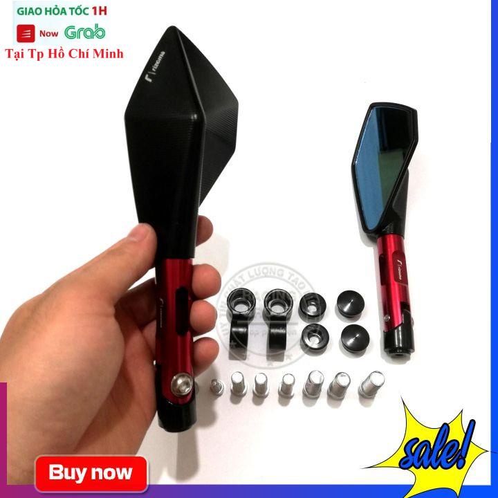 Gương Chiếu Hậu Xe Máy Rizoma 5 Cạnh L2 Màu Đỏ