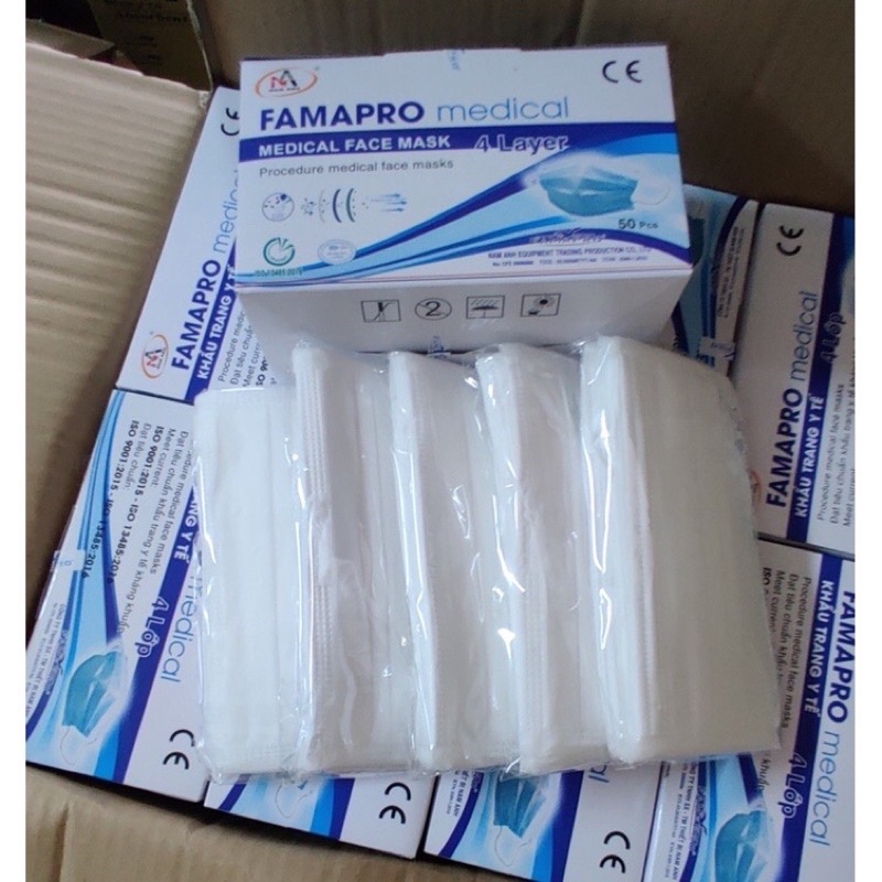 Khẩu trang y tế kháng khuẩn Famapro/khẩu trang cô gái famapro