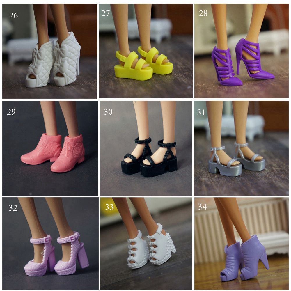 Giày boot cao gót 2.2cm nhiều màu sắc thời trang cho búp bê