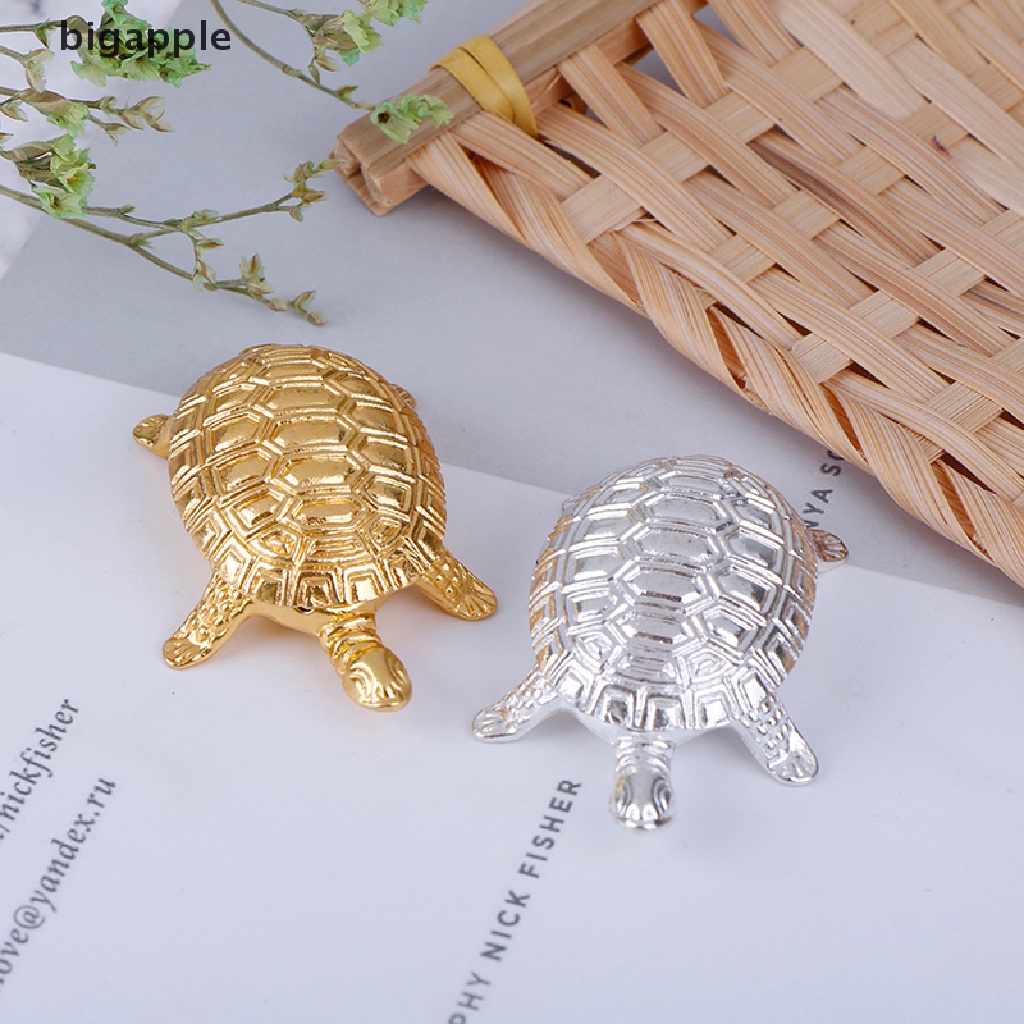 Tượng Rùa May Mắn Màu Vàng Đồng Phong Thủy Dùng Trang Trí Văn Phòng / Nhà Cửa