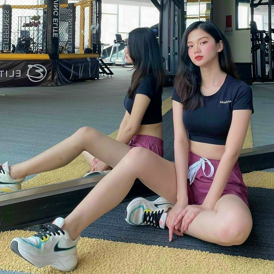 Áo Croptop Ôm Tay Ngắn In Chữ, Áo Tập Gym Yoga Đơn Giản Tôn Dáng [Ảnh Chụp Thật] - OA008