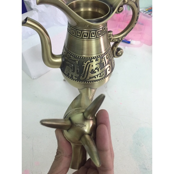 Ly rượu đồng thời tần bằng đồng nguyên chất, ly đúng nguyên khối, ly trang trí cổ, ly trưng bày cổ